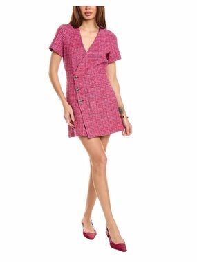 Maje Boucl Wrap Dress